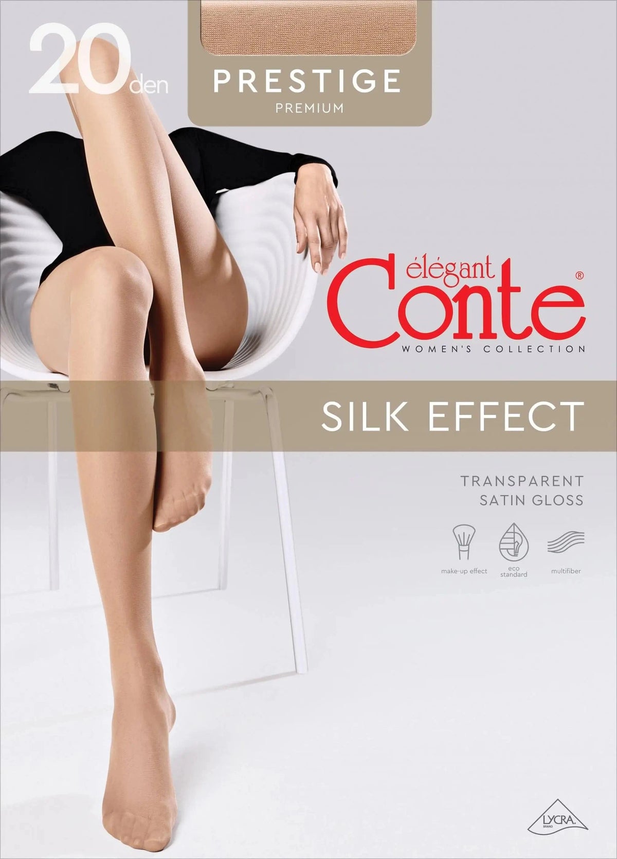 Tights Conte Prestige 20 Den - Sheer to Waist Noble Shine - A-1 Thread Vault