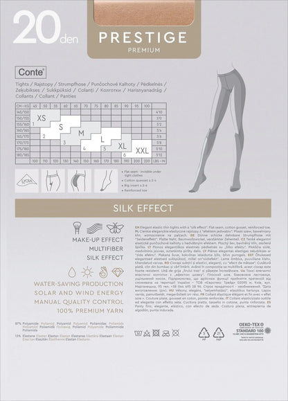 Tights Conte Prestige 20 Den - Sheer to Waist Noble Shine - A-1 Thread Vault