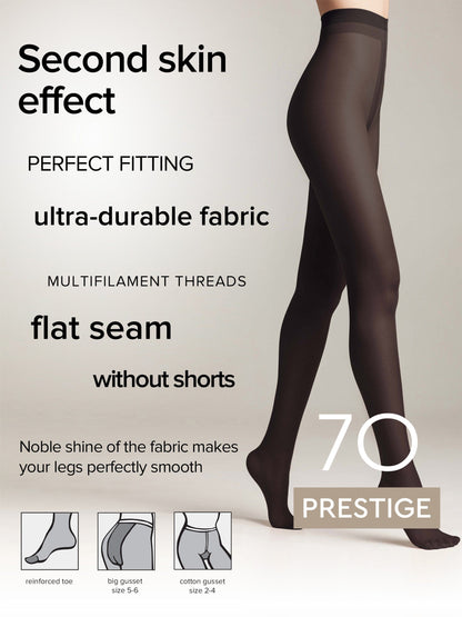 Tights Conte Prestige 70 Den - Soft Silk - A-1 Thread Vault
