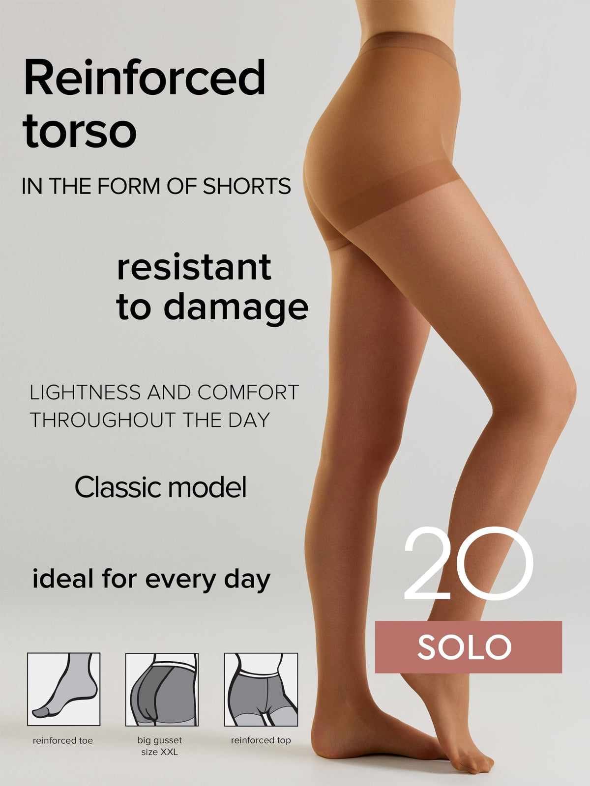 Tights Conte Solo 20 Den - Classic Pantyhose - A-1 Thread Vault