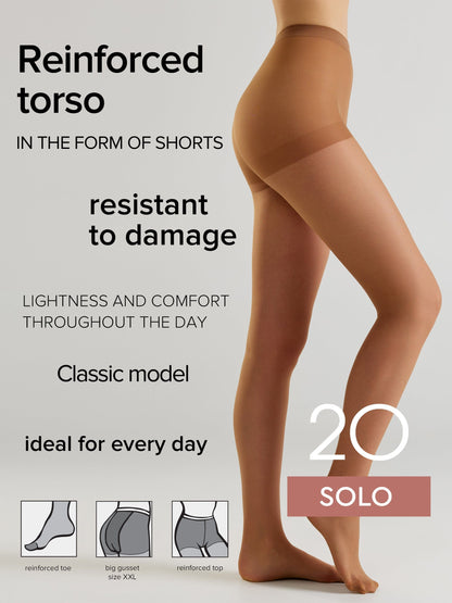 Tights Conte Solo 20 Den - Classic Pantyhose - A-1 Thread Vault