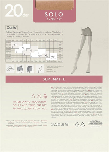 Tights Conte Solo 20 Den - Classic Pantyhose - A-1 Thread Vault