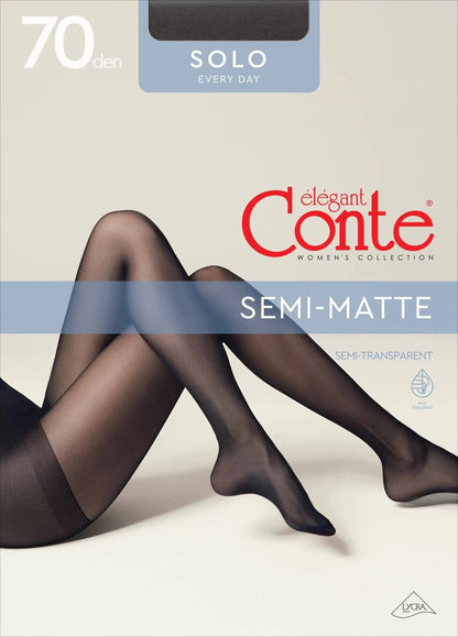 Tights Conte Solo 70 Den - Reinforced Torso - A-1 Thread Vault