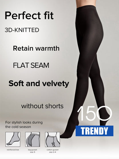 Tights Conte Trendy 150 Den - Microfiber 3D effect - A-1 Thread Vault