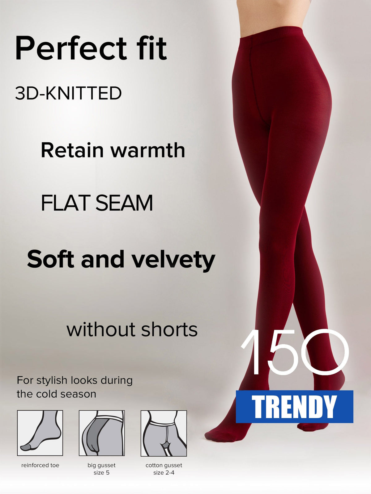 Tights Conte Trendy 150 Den - Microfiber 3D effect - A-1 Thread Vault