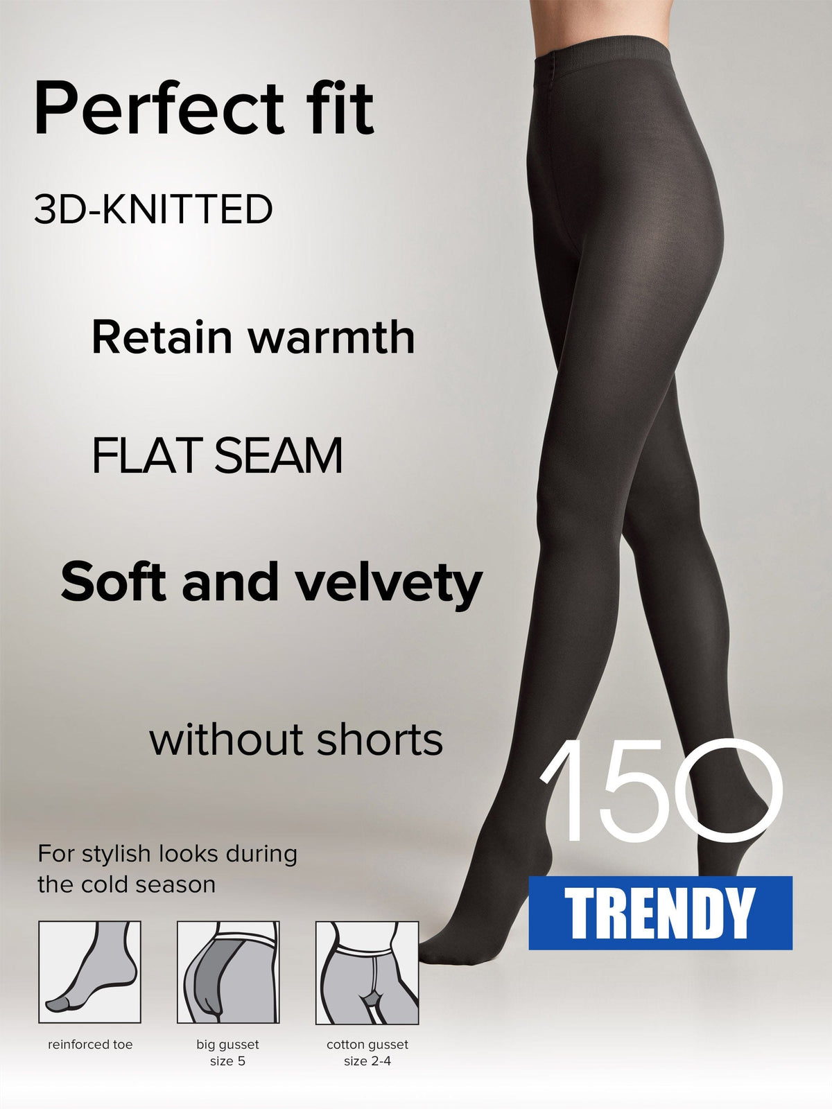 Tights Conte Trendy 150 Den - Microfiber 3D effect - A-1 Thread Vault