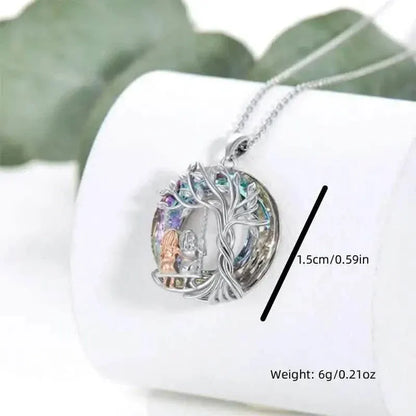 To My Granddaughter, Tree Of Life Sisters On The Swing Pendant Necklace - A-1 Thread Vault