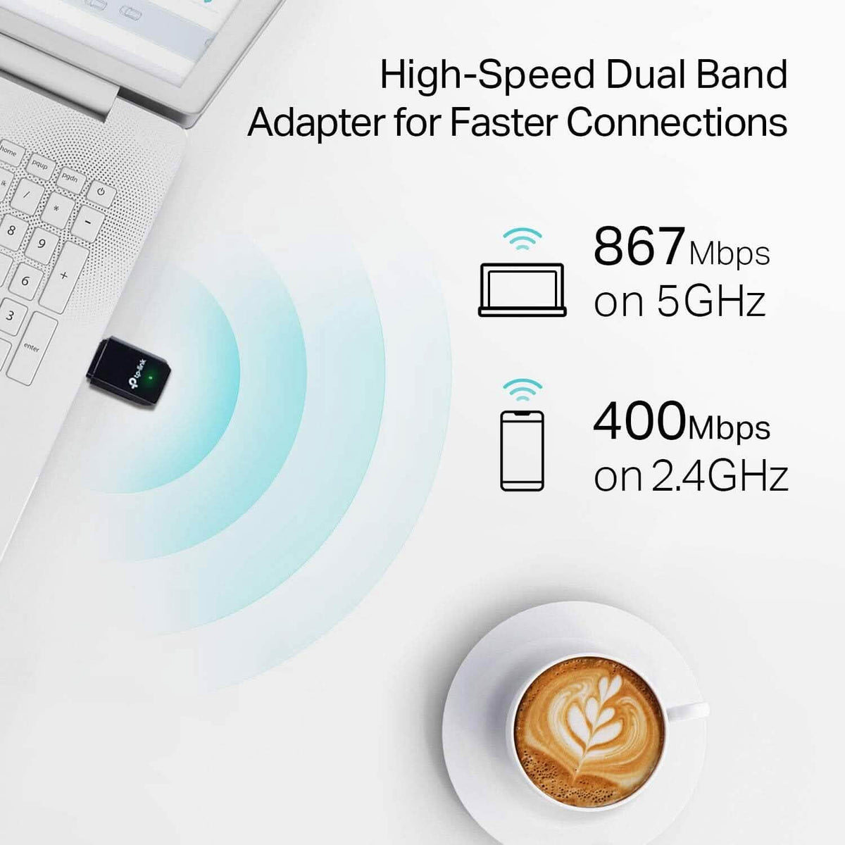 TP-Link AC1300 USB WiFi Adapter(Archer T3U)- 2.4G/5G Dual Band Wireless Network Adapte (Refurbished) - A-1 Thread Vault