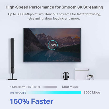 TP-Link AX3000 WiFi 6 Router (Refurbished) - A-1 Thread Vault