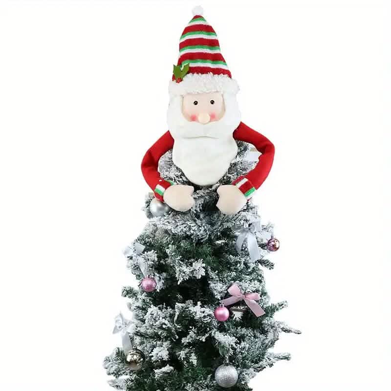Traditional Wool Festive Christmas Tree Top Star and Snowman Decoration - A-1 Thread Vault