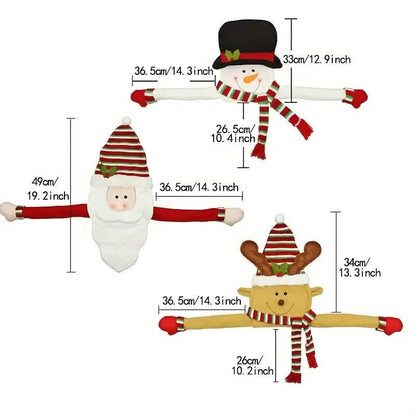 Traditional Wool Festive Christmas Tree Top Star and Snowman Decoration - A-1 Thread Vault