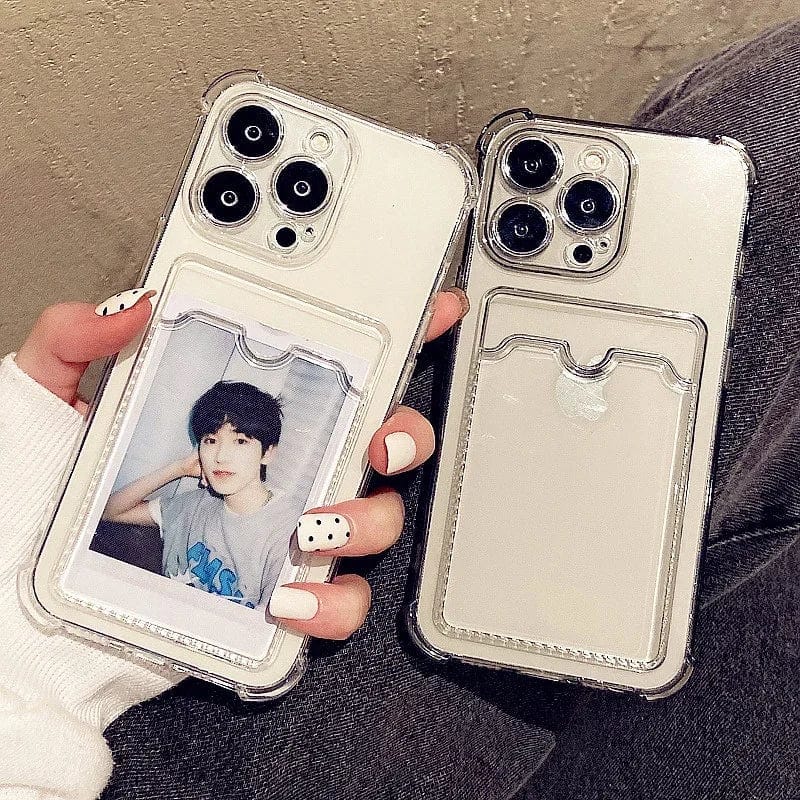 Transparent Card Slot Bag Holder iPhone Case - A-1 Thread Vault