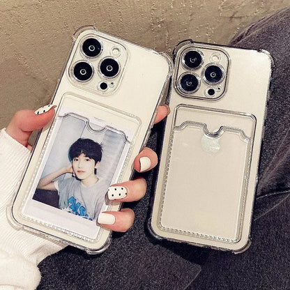 Transparent Card Slot Bag Holder iPhone Case - A-1 Thread Vault