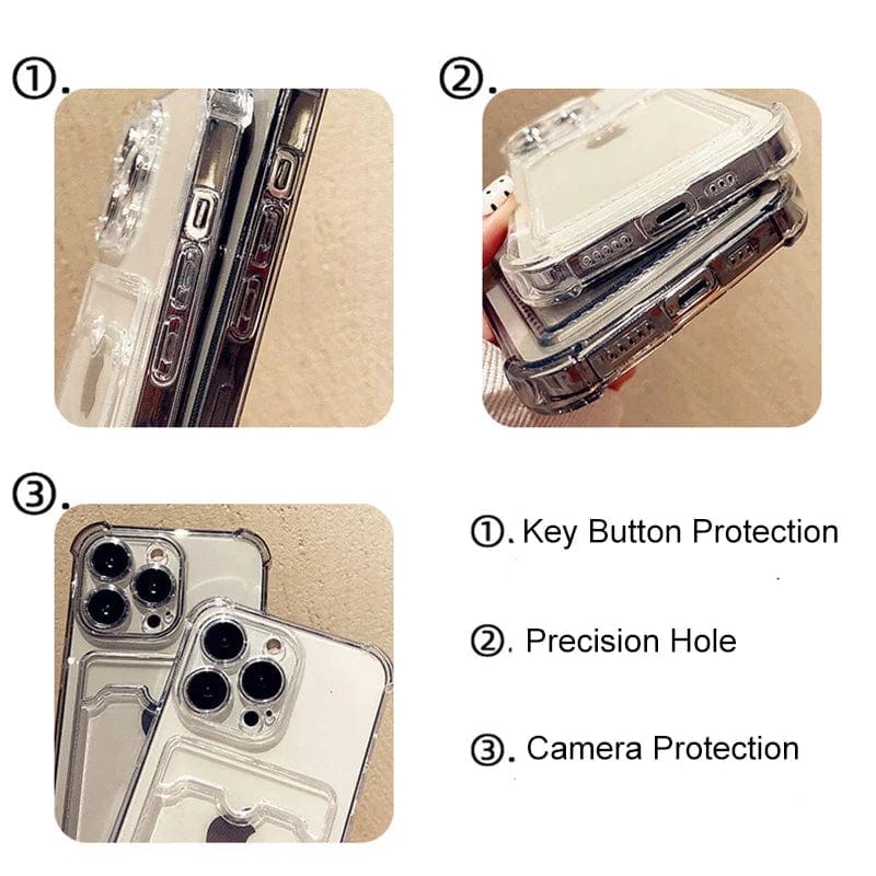 Transparent Card Slot Bag Holder iPhone Case - A-1 Thread Vault