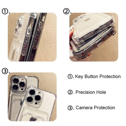 Transparent Card Slot Bag Holder iPhone Case - A-1 Thread Vault
