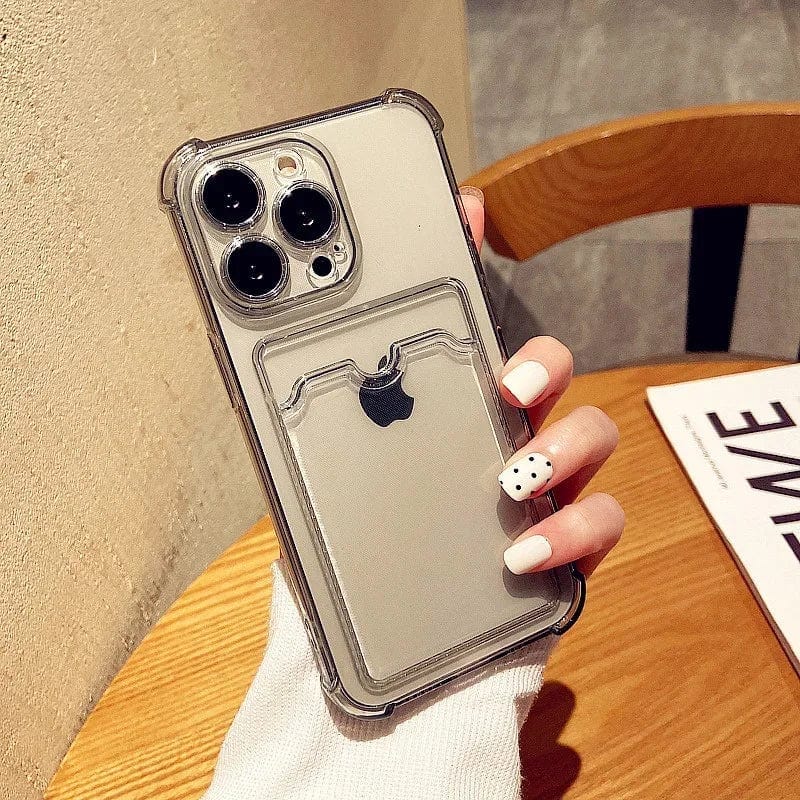 Transparent Card Slot Bag Holder iPhone Case - A-1 Thread Vault