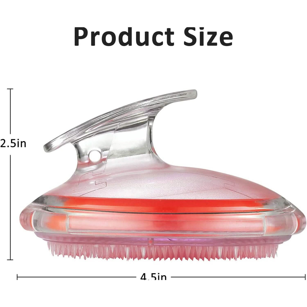 Transparent Silicone Shampoo Brush Scalp Massager Smoothing Comb - A-1 Thread Vault