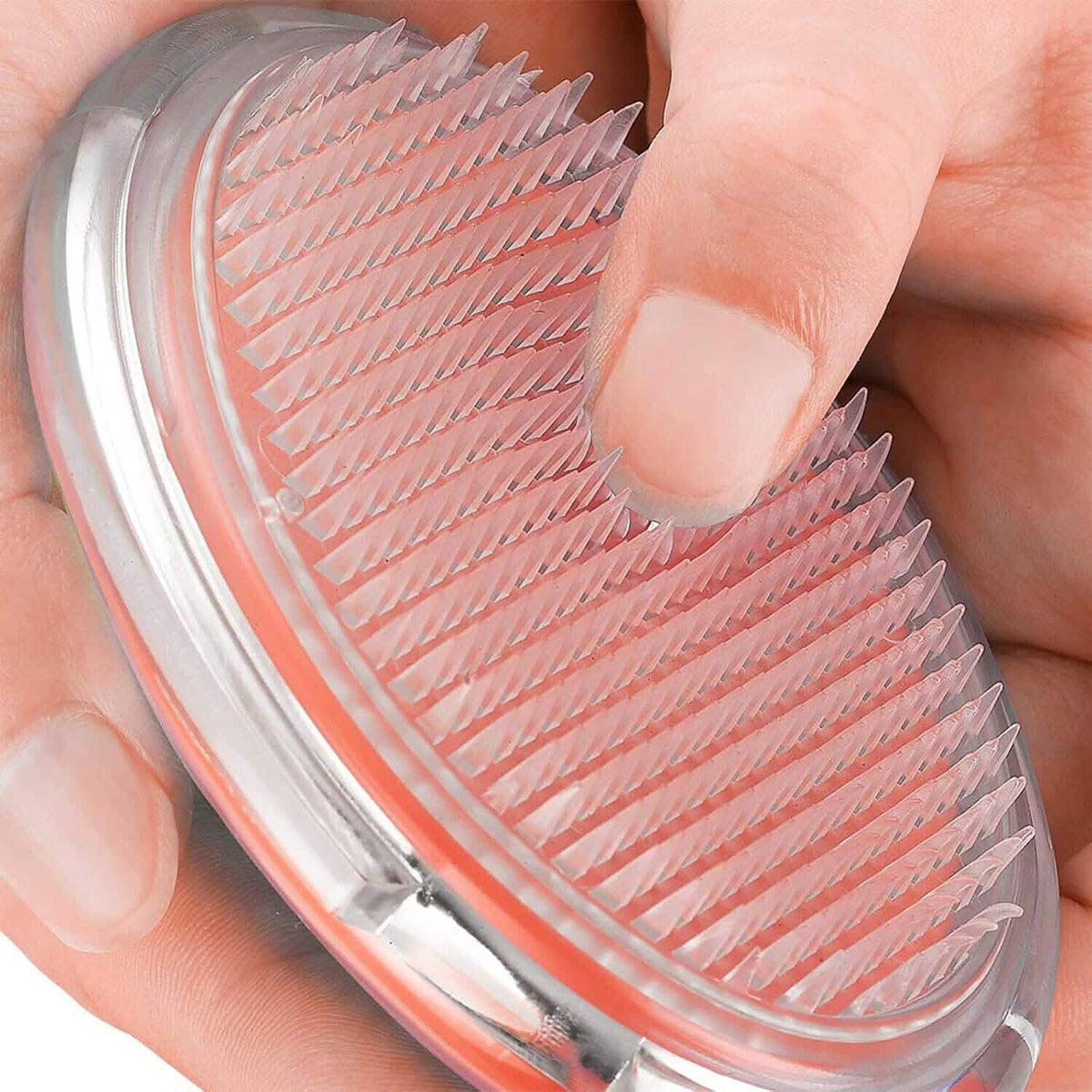 Transparent Silicone Shampoo Brush Scalp Massager Smoothing Comb - A-1 Thread Vault