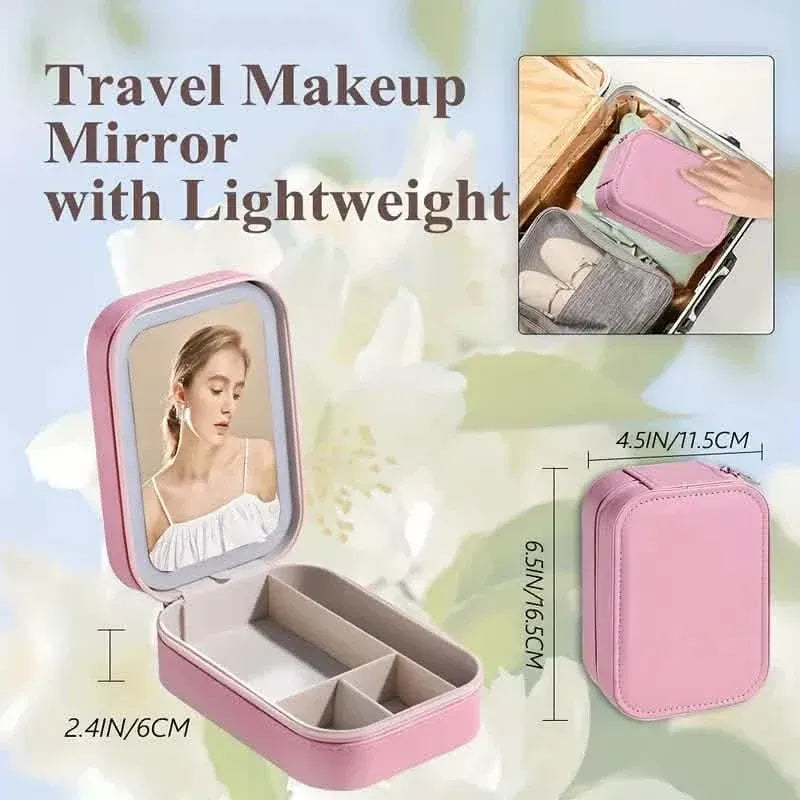 Travel Compact Touch Screen Tabletop Cosmetic Makeup Mirror with LED and 1200mAh - A-1 Thread Vault