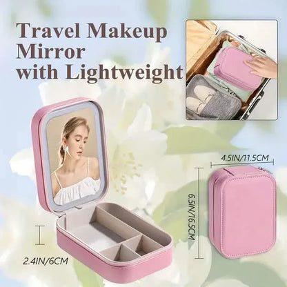 Travel Compact Touch Screen Tabletop Cosmetic Makeup Mirror with LED and 1200mAh - A-1 Thread Vault