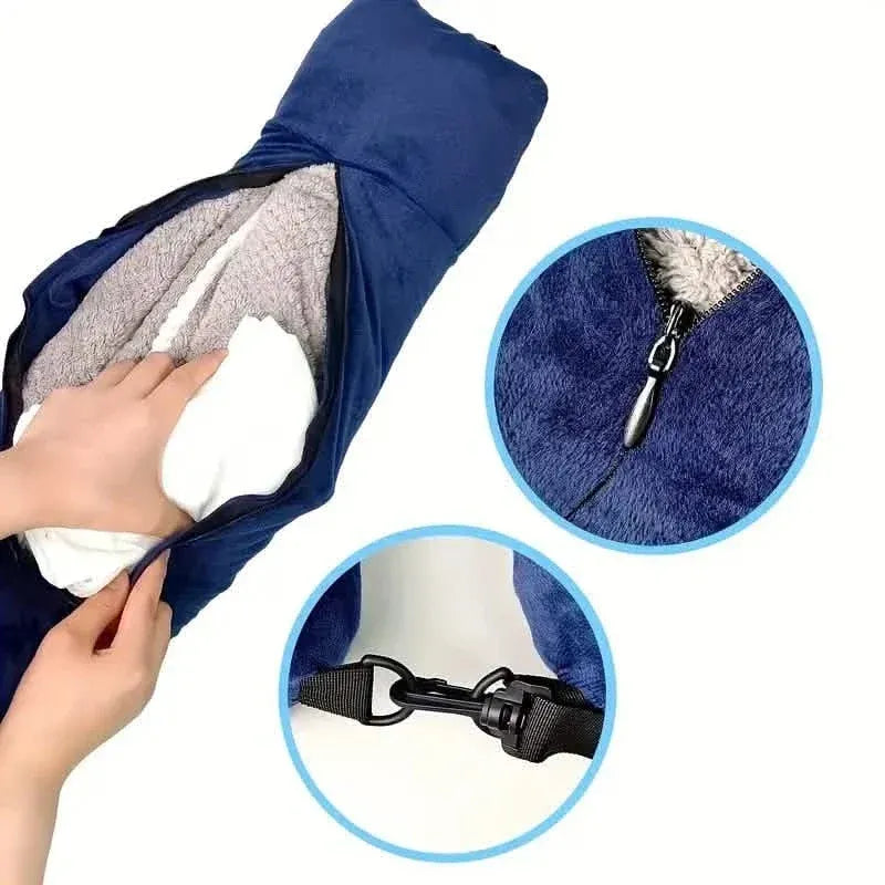 Travel Pillow & Organizer – Large, Polyester, Zipper, Machine Washable - A-1 Thread Vault