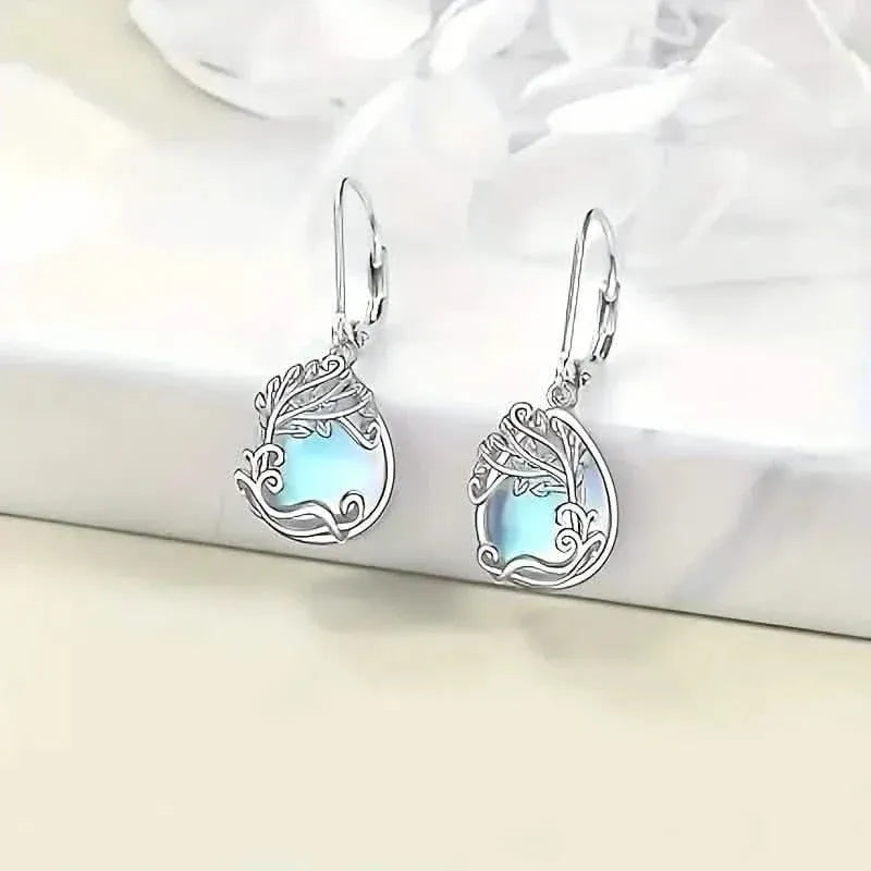 Tree of Life Design S925 Sterling Silver Dangle Earrings - A-1 Thread Vault
