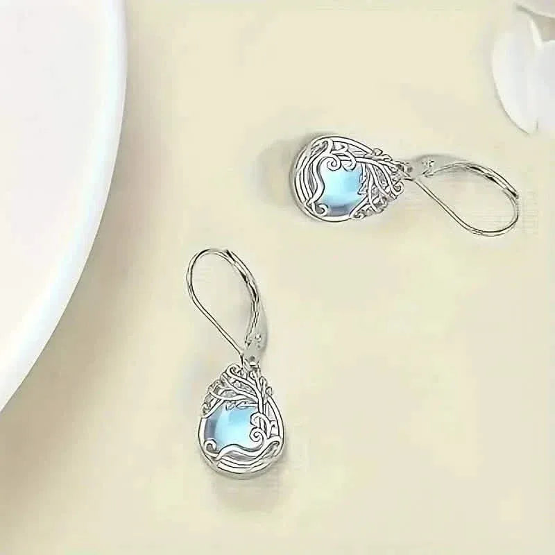 Tree of Life Design S925 Sterling Silver Dangle Earrings - A-1 Thread Vault