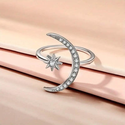 Trendy Cuff Ring Moon and Sun Design - A-1 Thread Vault