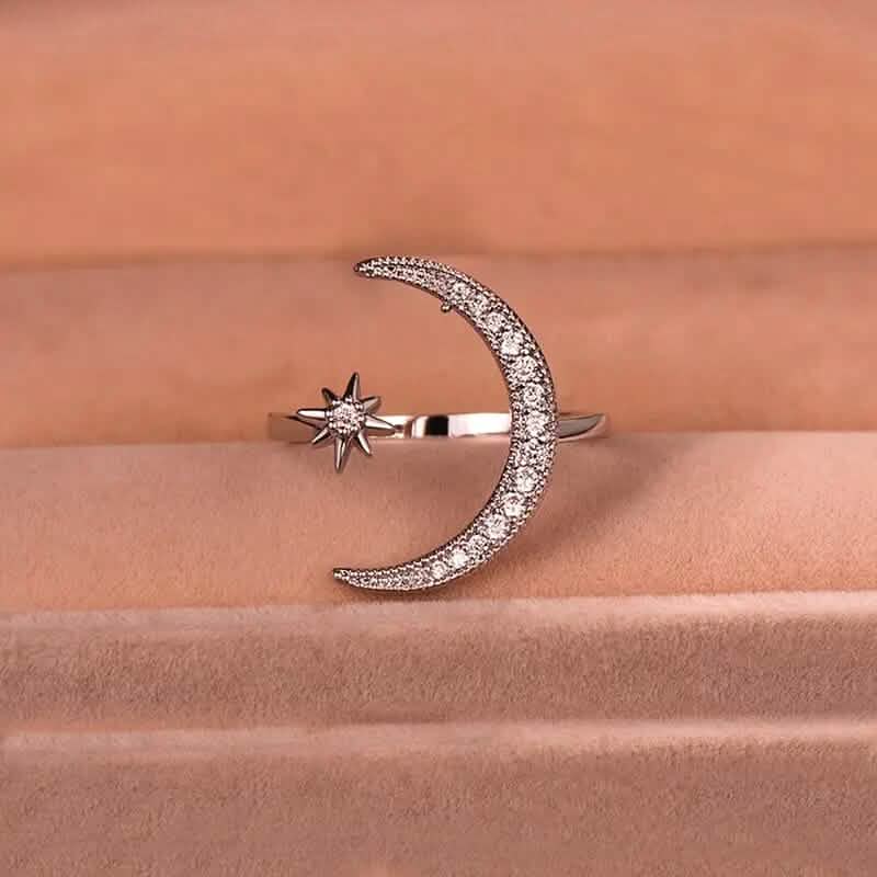 Trendy Cuff Ring Moon and Sun Design - A-1 Thread Vault
