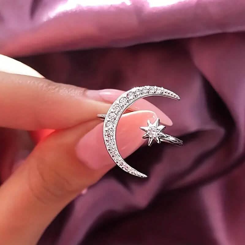 Trendy Cuff Ring Moon and Sun Design - A-1 Thread Vault