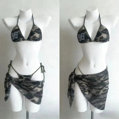 Trendy Ladies High Waisted Bikini Set Tummy Control Swimwear Breathable Quick Dry Stylish Beachwear Pool Party Outfit 2026 New - A-1 Thread Vault