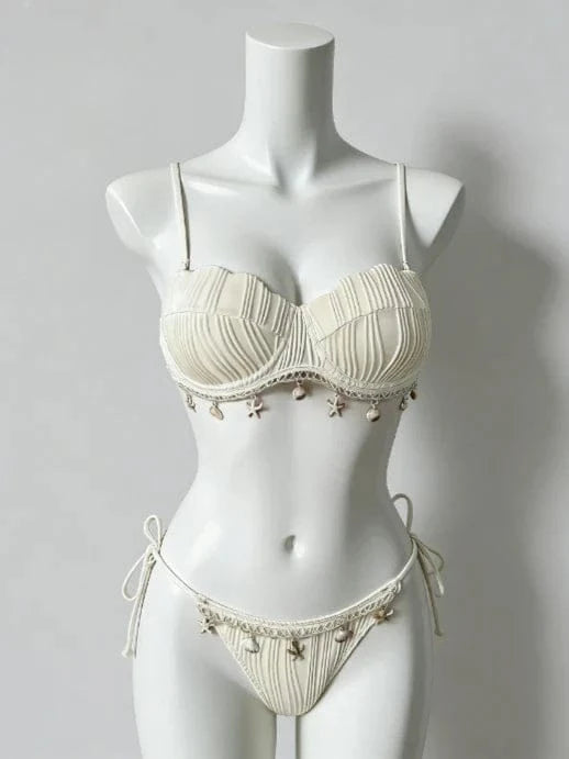 Trendy Ladies High Waisted Bikini Set Tummy Control Swimwear Breathable Quick Dry Stylish Beachwear Pool Party Outfit 2026 New - A-1 Thread Vault