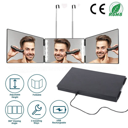 Tri-Fold Mirror with Telescopic Hanger - A-1 Thread Vault