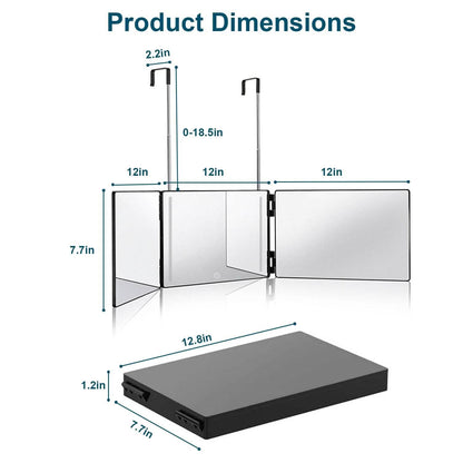 Tri-Fold Mirror with Telescopic Hanger - A-1 Thread Vault