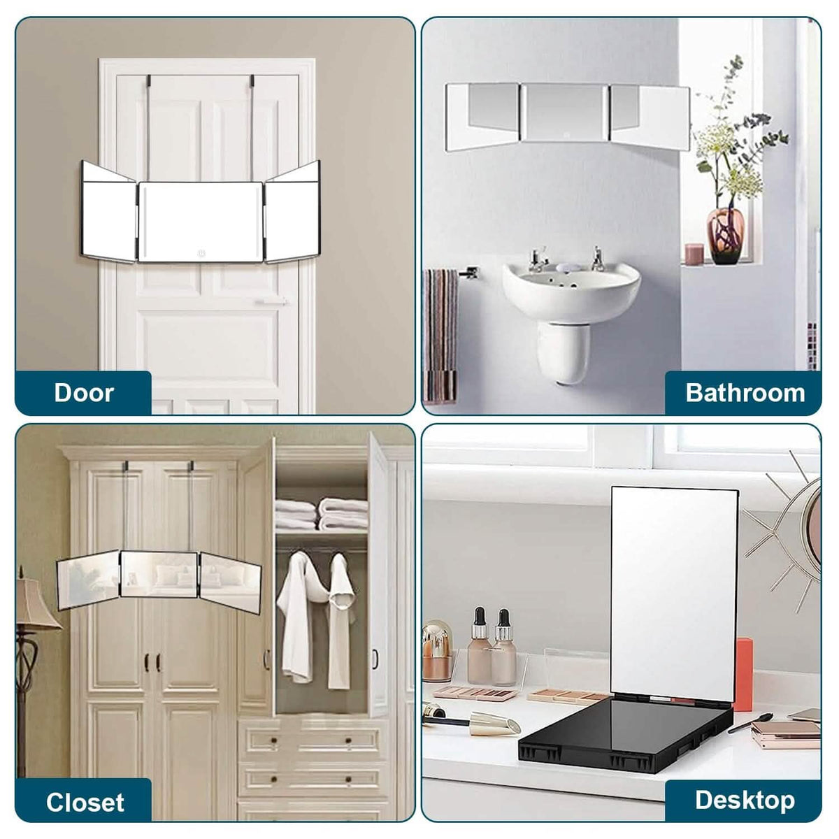 Tri-Fold Mirror with Telescopic Hanger - A-1 Thread Vault
