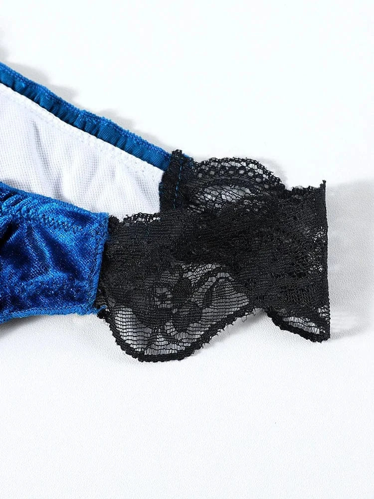 Triangle Lace Bikinis Sexy Swimsuit Women Low Waist Bikini Sets Push Up Swimwear Mujer Beachwear Two Pieces Suit Solid Biquini - A-1 Thread Vault