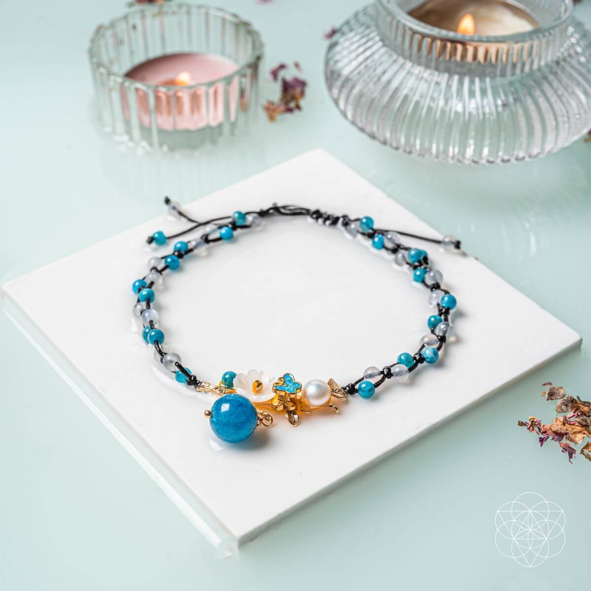 Triple Crystal Anklet of Positivity - A-1 Thread Vault