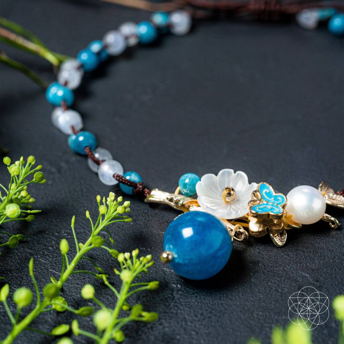 Triple Crystal Anklet of Positivity - A-1 Thread Vault