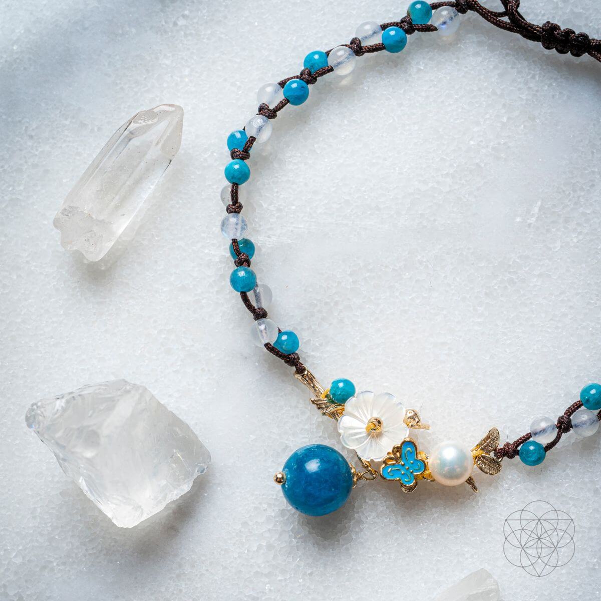 Triple Crystal Anklet of Positivity - A-1 Thread Vault