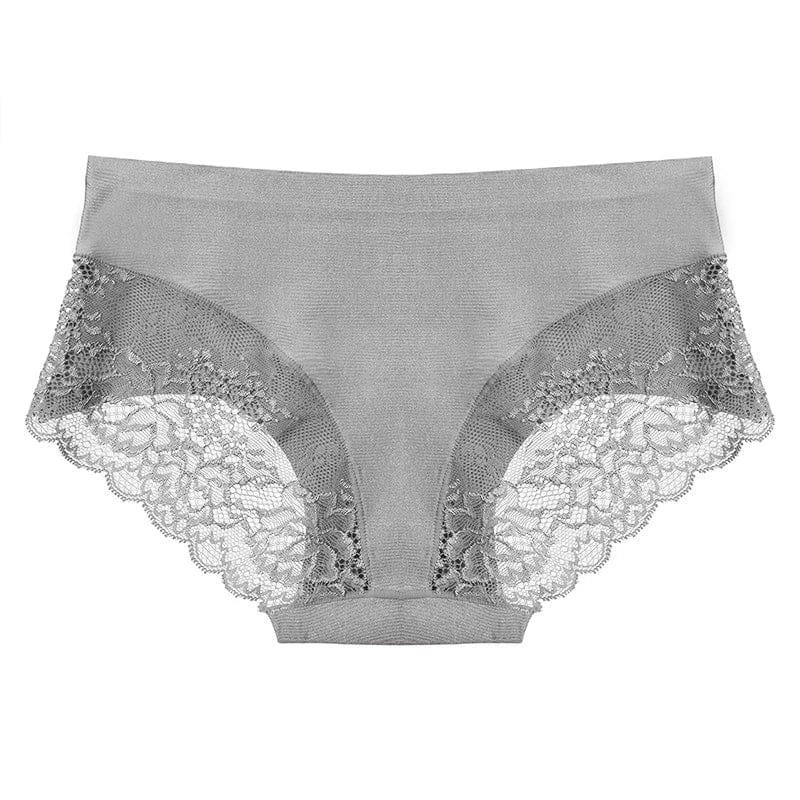 TrowBridge 3PCS/Set Women's Panties Exquisite Lace Underwear Sexy Lingerie Big Size Sweet Silk Satin Briefs Soft Cozy Underpants - A-1 Thread Vault