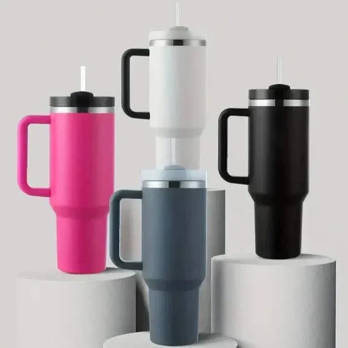 Tumbler with Handle And Straw Lid, Leak-proof Travel 40oz Coffee Mug - A-1 Thread Vault