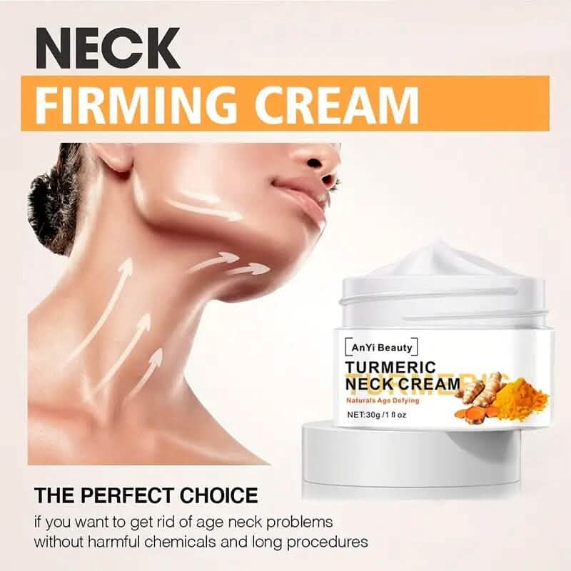 Turmeric Neck Firming Cream Facial Moisturizer with Retinol Collagen and Hyaluronic Acid - A-1 Thread Vault