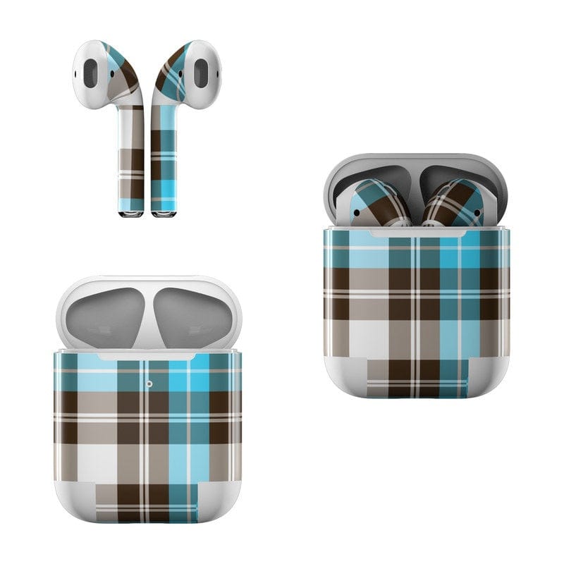 Turquoise Plaid - Apple AirPods Skin - A-1 Thread Vault