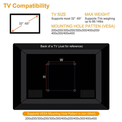 TV Wall Mount Bracket Support 32-65 inch Flat TV - A-1 Thread Vault