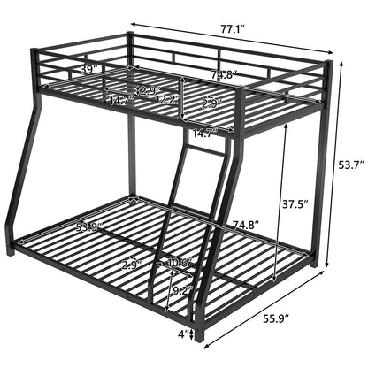 Twin Over Full Low Bunk Bed with Ladder - A-1 Thread Vault