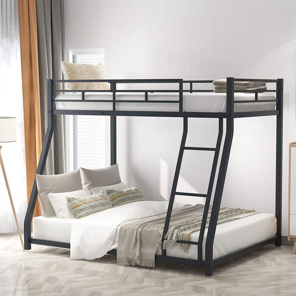 Twin Over Full Low Bunk Bed with Ladder - A-1 Thread Vault