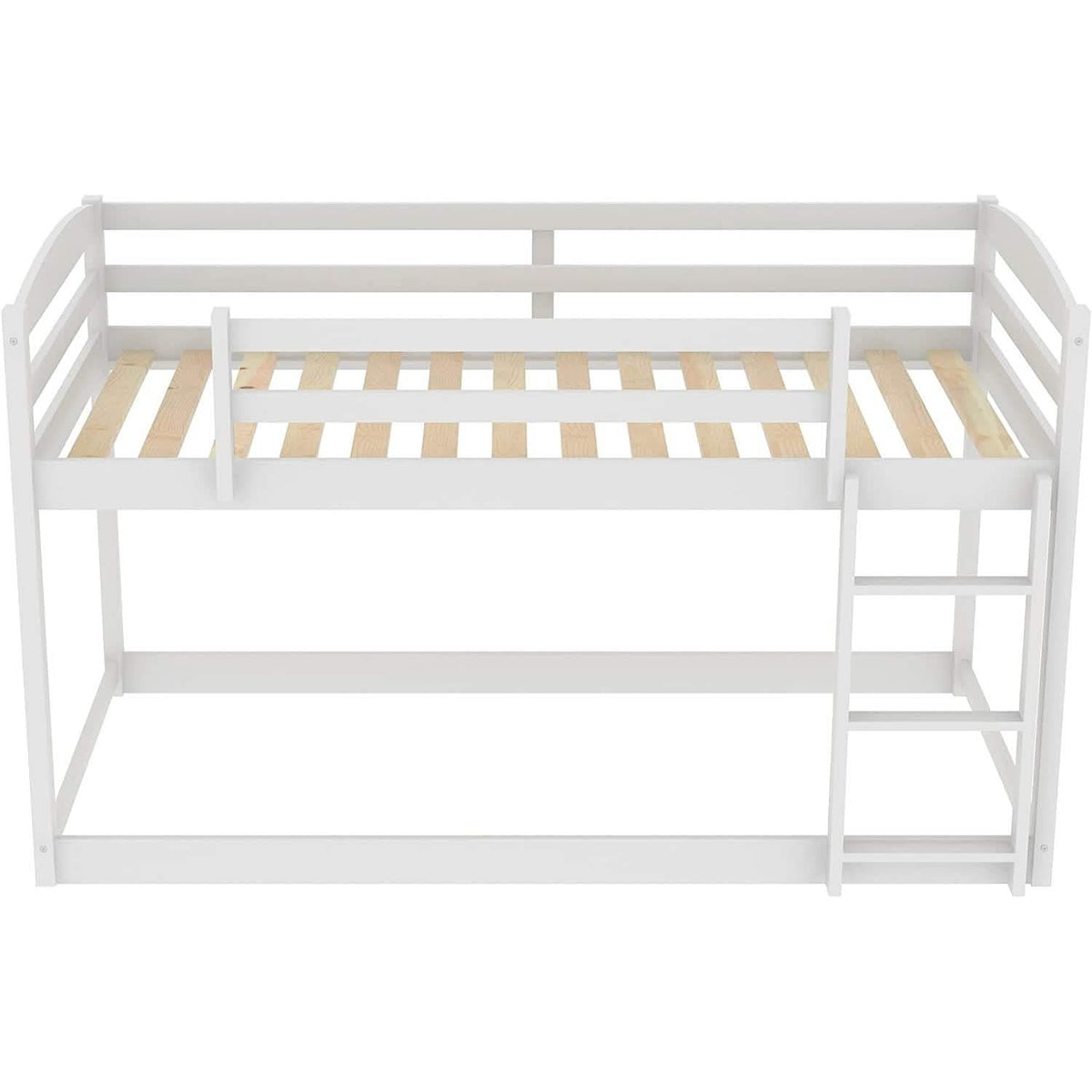Twin Over Twin Floor Bunk Bed with Ladder - A-1 Thread Vault