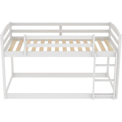 Twin Over Twin Floor Bunk Bed with Ladder - A-1 Thread Vault