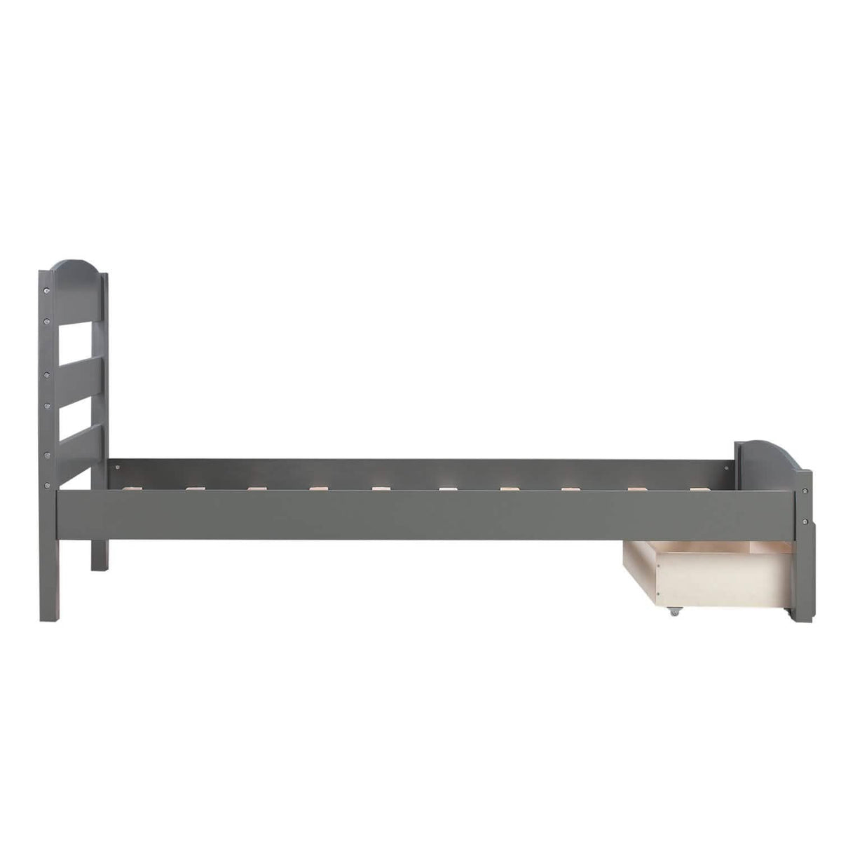 Twin Platform Bed Frame with Storage Drawer Headboard - A-1 Thread Vault