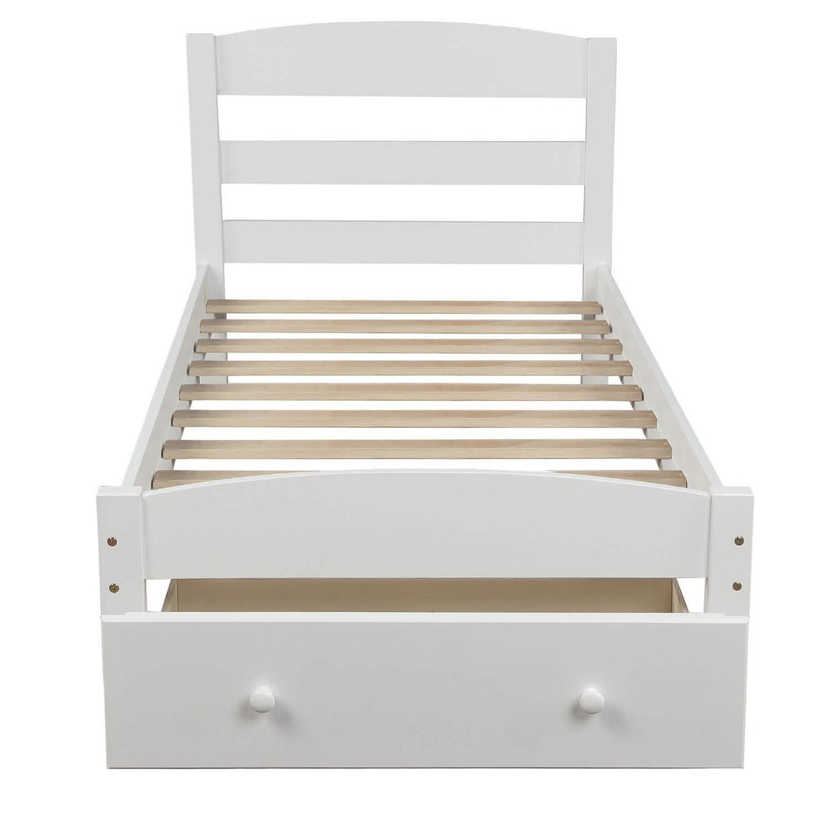 Twin Platform Bed Frame with Storage Drawer Headboard - A-1 Thread Vault